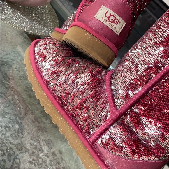 ✨Pink Sequin Uggs✨ - Picture 2 of 3
